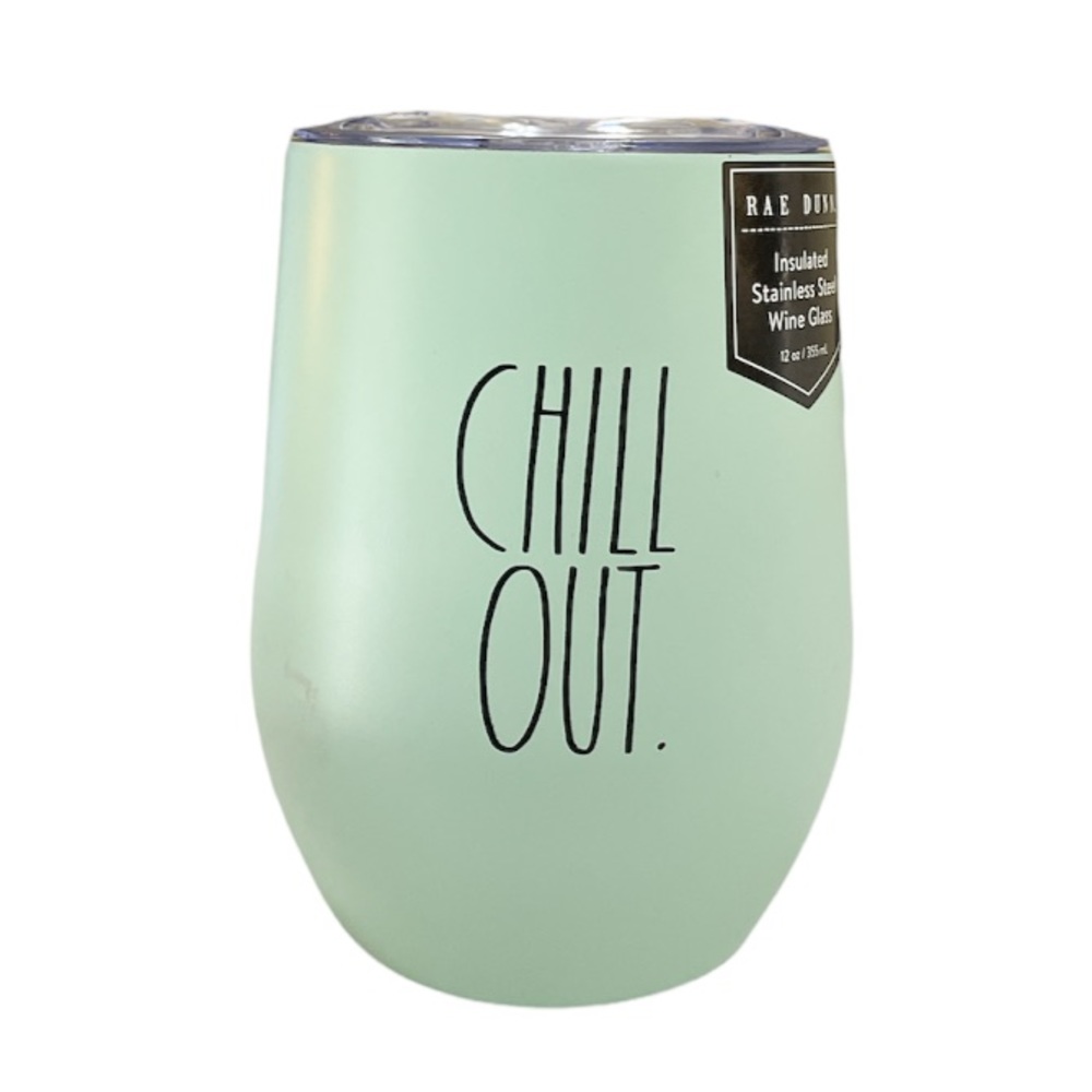 NEW Rae Dunn CHILL OUT Wine Glass🍷